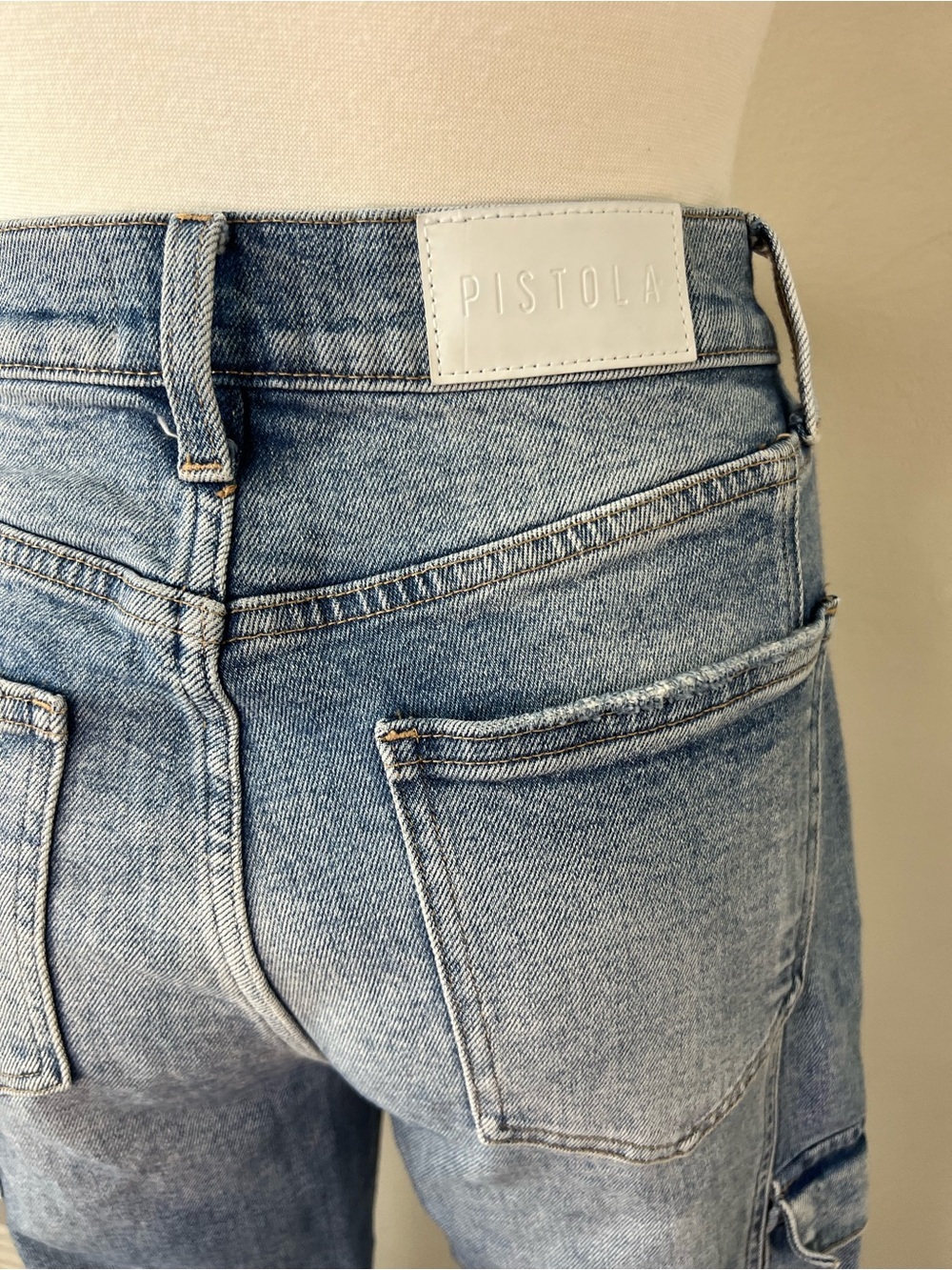 Pistola Dana Cargo Jeans Size 27 Tall 32โ Inseam Denim - Picture 8 of 10